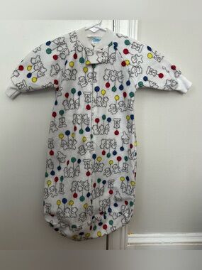 Vintage Carter's Baby Fleece Sleep Bag Sack Wearable Blanket One Size Bears